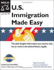 Cover of U.S. Immigration Made Easy by Ilona M. Bray