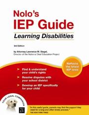 Cover of Nolo's IEP Guide by Lawrence M. Siegel