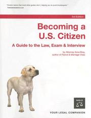 Front cover of Becoming a U.S. citizen by Ilona M. Bray