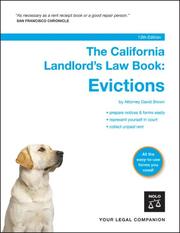 Front cover of The California landlord's law book by David Wayne Brown