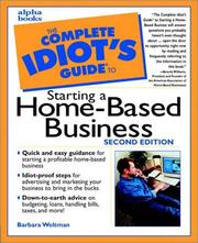 Cover of The complete idiot's guide to starting a home-based business by Barbara Weltman
