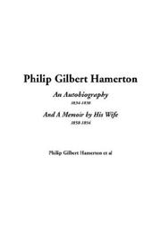 Cover of Philip Gilbert Hamerton by Hamerton, Philip Gilbert