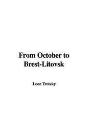 Cover of From October to Brest-Litovsk by Leon Trotsky
