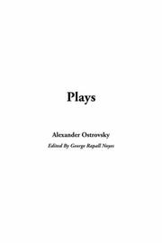Cover of Plays by Alexander Ostrovsky