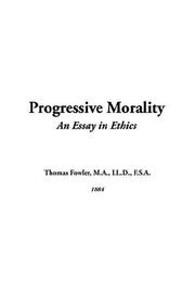 Cover of Progressive Morality by Thomas Fowler