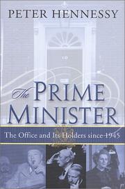 Cover of The Prime Minister by Peter Hennessy