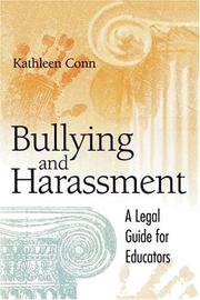 Front cover of Bullying And Harassment by Kathleen Conn