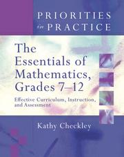 Cover of The Essentials of Mathematics, Grades 7-12 by Kathy Checkley