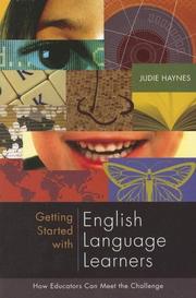 Front cover of Getting Started With English Language Learners by Judie Haynes