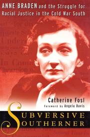 Cover of Subversive sourtherner by Catherine Fosl