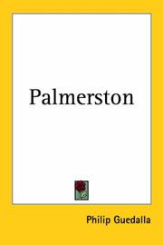 Cover of Palmerston by Philip Guedalla