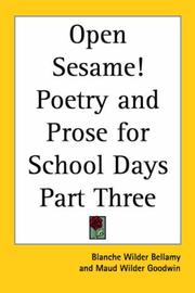 Front cover of Open Sesame! Poetry and Prose for School Days Part Three by Unknown