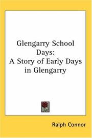 Cover of Glengarry school days by Ralph Connor
