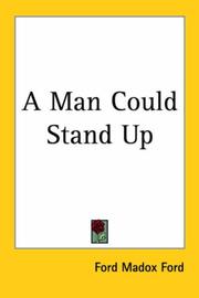 Cover of A man could stand up by Ford Madox Ford