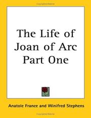 Cover of Vie de Jeanne d'Arc by Anatole France