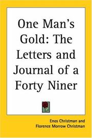 Cover of One Man's Gold by Enos Christman