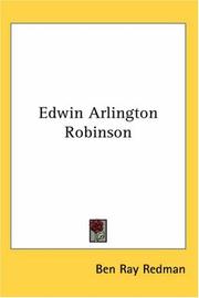 Cover of Edwin Arlington Robinson by Ben Ray Redman