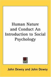 Front cover of Human Nature and Conduct An Introduction to Social Psychology by John Dewey