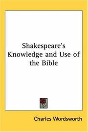 Cover of Shakespeare's Knowledge and Use of the Bible by Charles Wordsworth