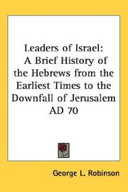 Front cover of Leaders of Israel by George L. Robinson