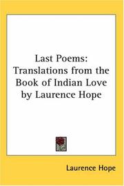 Cover of Last poems by Laurence Hope