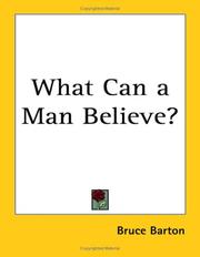 Cover of What Can a Man Believe? by Bruce Barton