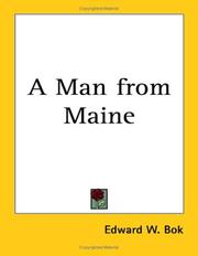 Cover of A Man from Maine by Edward William Bok