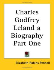Cover of Charles Godfrey Leland a Biography by Elizabeth Robins Pennell