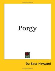 Cover of Porgy by DuBose Heyward
