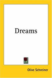 Cover of Dreams by Olive Schreiner