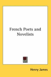 Front cover of French poets and novelists by Henry James