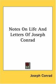 Front cover of Notes On Life And Letters Of Joseph Conrad by Joseph Conrad
