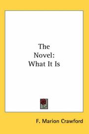 Front cover of The novel by Francis Marion Crawford