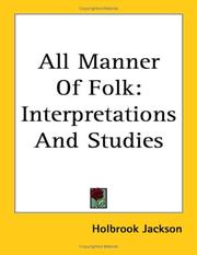 Front cover of All manner of folk by Holbrook Jackson