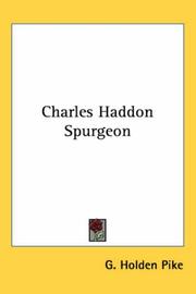 Front cover of Charles Haddon Spurgeon by Pike, G. Holden