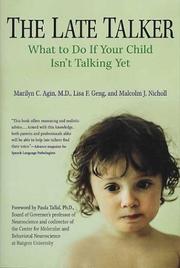 Cover of The late talker by Marilyn C. Agin