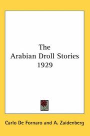 Front cover of The Arabian Droll Stories 1929 by Unknown