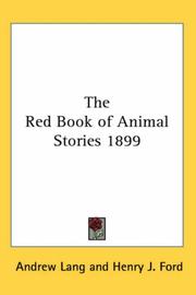 Front cover of The Red Book of Animal Stories 1899 by Unknown