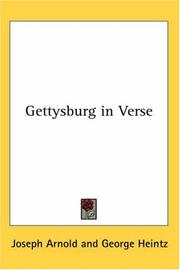 Cover of Gettysburg in Verse by Unknown