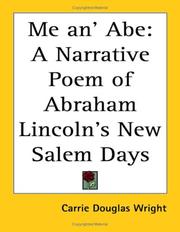 Cover of Me An' Abe by Carrie Douglas Wright