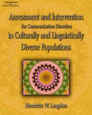 Front cover of Assessment & Intervention for Communication Disorders in Culturally & Linguistically Diverse Populations by Henriette W. Langdon