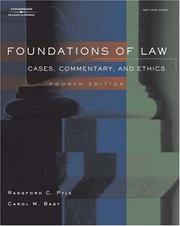 Front cover of Foundations of Law by C. Ransford Pyle