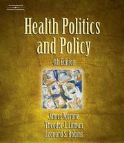 Front cover of Health politics and policy by James A. Morone