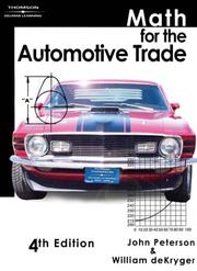 Front cover of Math for the Automotive Trade by John C. Peterson