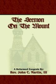 Cover of The Sermon on the Mount by John C. Martin