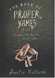 Cover of Robert des noms propres by Amélie Nothomb