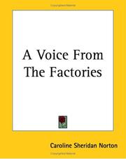 Cover of A voice from the factories by Caroline Sheridan Norton