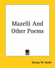 Front cover of Mazelli, and Other Poems by George W. Sands