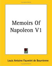 Front cover of Memoirs of Napoleon by Louis Antoine Fauvelet de Bourrienne
