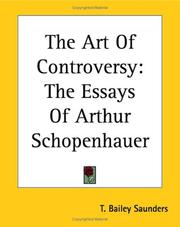 Front cover of The art of controversy by Arthur Schopenhauer